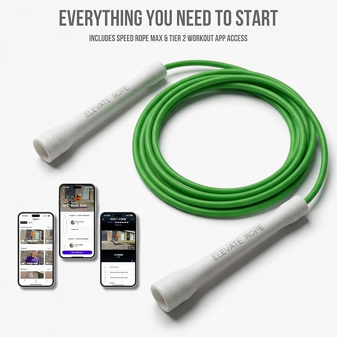 Elevate Rope Professional Beaded Jump Rope - 3m Adjustable, Quality Beads & Poly Cord - For Freestyle, Cardio & Tricks - All Levels & Indoor/Outdoor Use