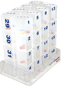 MEDCENTER Monthly Medication and Vitamin Organizer for Kitchen and Bathroom, HSA/FSA Monthly Travel Pill Holder for Medication - Gift for Mom, Dad, Elderly, Seniors