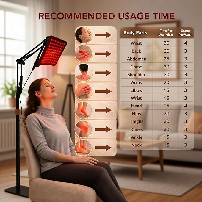 Red Light Therapy for Face | Red Light Therapy for Body | RedLight Therapy Lamp with Stand | Infrared Wearable Belt | 2 in1 Red Light Therapy Device