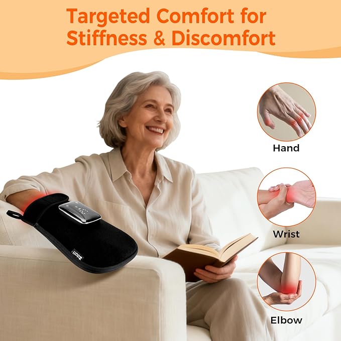 Cordless Red Light Therapy Gloves for Hand, 360°Full Coverage100 LEDs Gloves with 660nm & 850nm Near-Infrared | 5000mAh | Auto-Off Timer Easy Clean