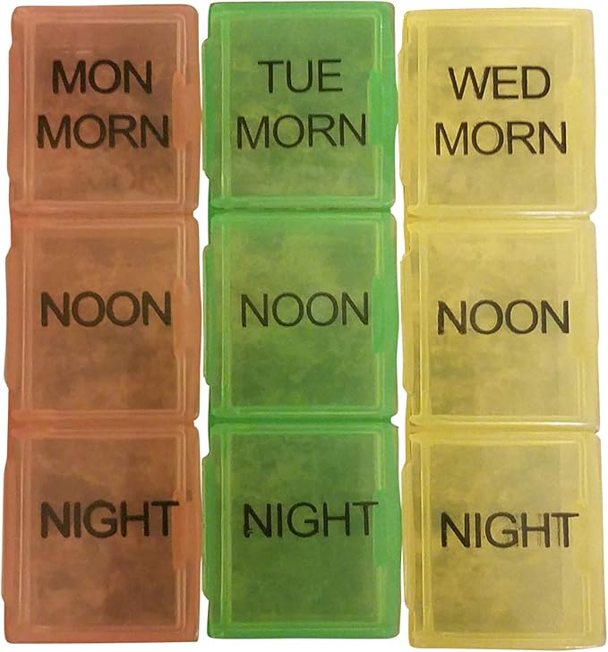 Pill Organizer Medicine Case, Daily and Weekly Box/Container