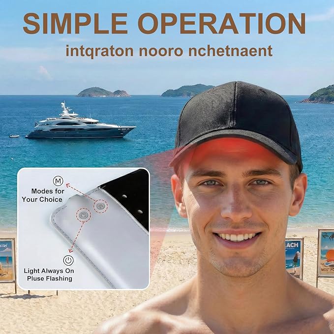Red Light Therapy for Hair Growth, Built-in Battery & Portable Design, Laser Hair Growth Cap, Red Light Cap for Thicker Hair in Men & Women