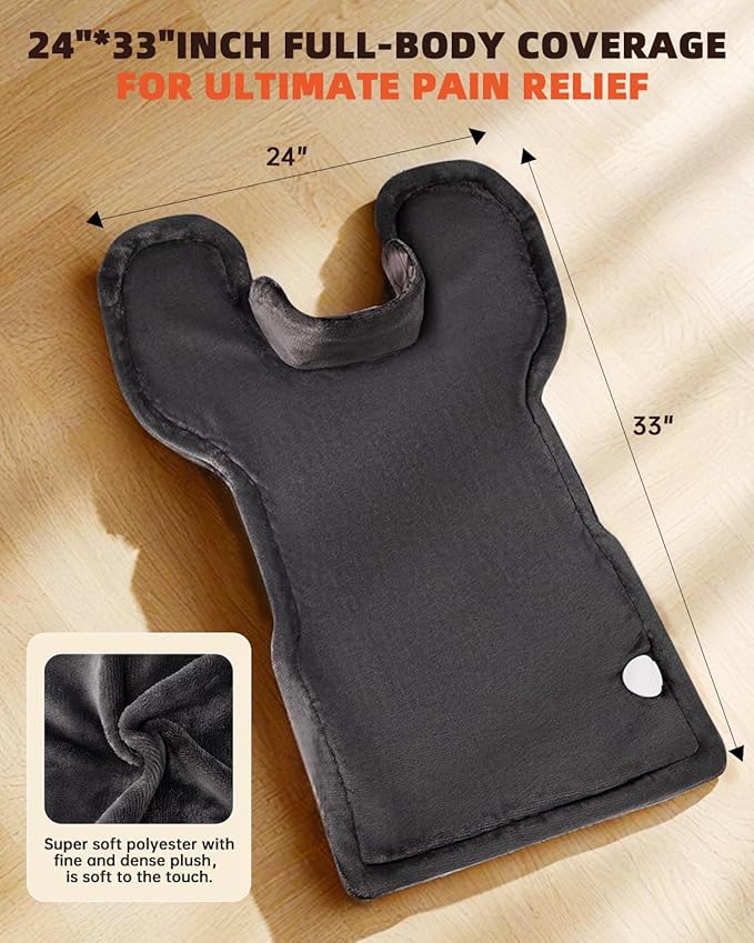 Graphene-Infused Heating Pad for Neck Shoulder and Back,Birthday Gifts for Women Men Dad, Weighted Electric Neck Shoulders Heat Pad for Pain Relief, 24"x33", ETL Certified