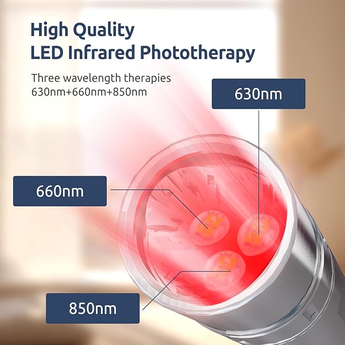 Infrared red Light Therapy is a Handheld red Light Therapy Wand Used to Improve Joint and Muscle Pain. The red Light Therapy Device is Suitable for Whole Body and Facial Care