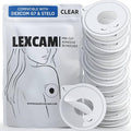 Lexcam Adhesive Patches Pre-Cut for Dexcom G7 & Stelo CGM, Waterproof, Transparent Overpatches for Continuous Glucose Monitoring, Stays Secure for 14 Days, Pack of 30