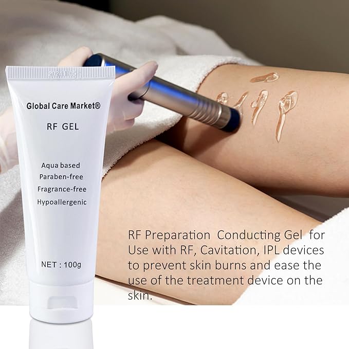 RF Gel 2 Pack-Conductive Gel for Facial Microcurrent, Skin Tightening Cream for Radio Frequency Machine, Paraben-free Skin Cooling Cream for IPL Hair Removals
