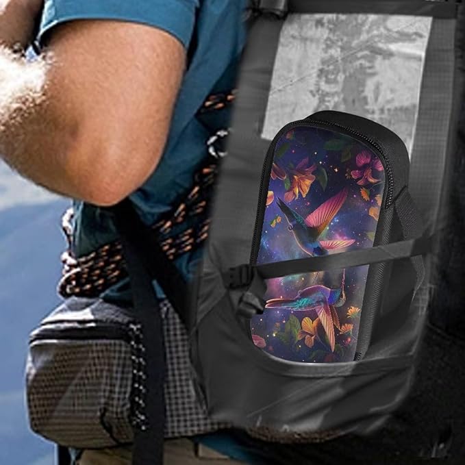 Hummingbirds Floral Print Insulin Pen Cooler Travel Case with Handle Daily Life and Trip Storage Bag for Glucose Meter, Test Strips, Lancets & Diabetic Supplies Easy to Use & Carry