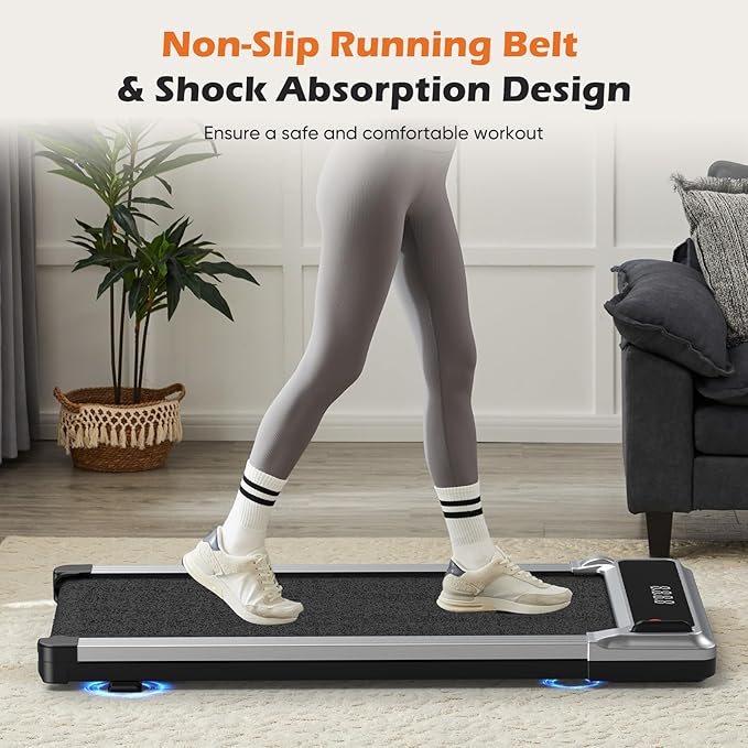 NEWBULIG Walking Pad Treadmill, 3 Mode Portable Under Desk Treadmill for Home Small, Low Noise Walking Mat with Remote Control and LED Display