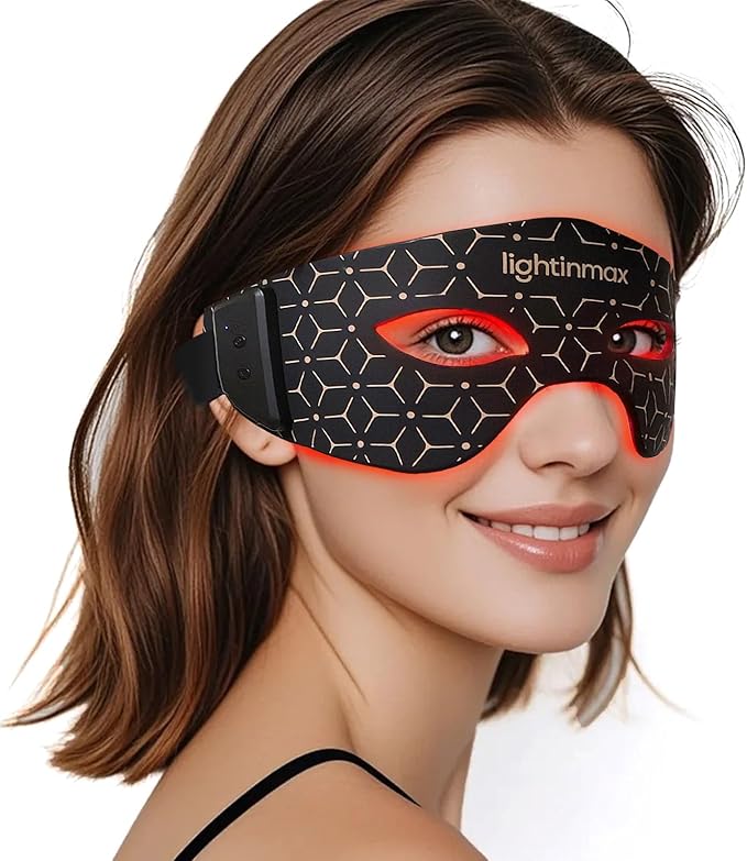 Red Light Therapy for Eyes, Women's Day Gifts for Women Mom Wife with NIR, 5 Modes with Timing Function for Eyes Bags & Dark Circles & Fine Lines, Rechargeable Eye Mask for Home Skincare