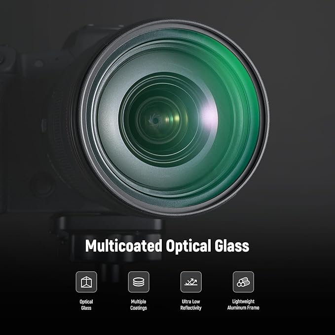 NEEWER 49mm 1/4 & 1/8 Black Diffusion Camera Lens Filter 2 Pack Set, Dreamy Cinematic Effect Filter Multicoated Glass Storage Case Cleaning Cloth, for Portrait Photography Video