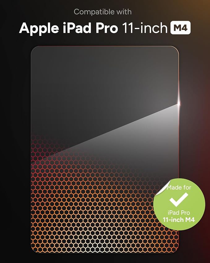 ZAGG Glass XTR3 iPad Pro 11" (M4) Screen Protector - Advanced Hexiom Impact Technology, Recycled Glass, Blue Light Filter, Anti-Reflective, Easy Install, Protect Your Eyes & Screen