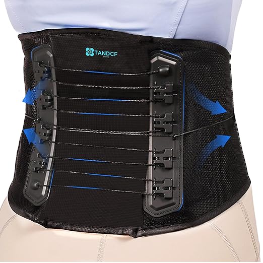 Back Brace for Lower Back Pain Relief with Pulley System,Lumbar Support Belt for Men & Women with Bionic Support System, Ergonomic Design and Lightweight Skin Friendly Material (L)
