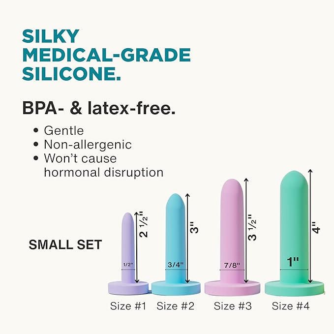 Soul Source | Silicone Wand Set Pelvic Floor Trainer | Progressive Comfort & Strength | with Travel Pouch and Handle (Small Set)