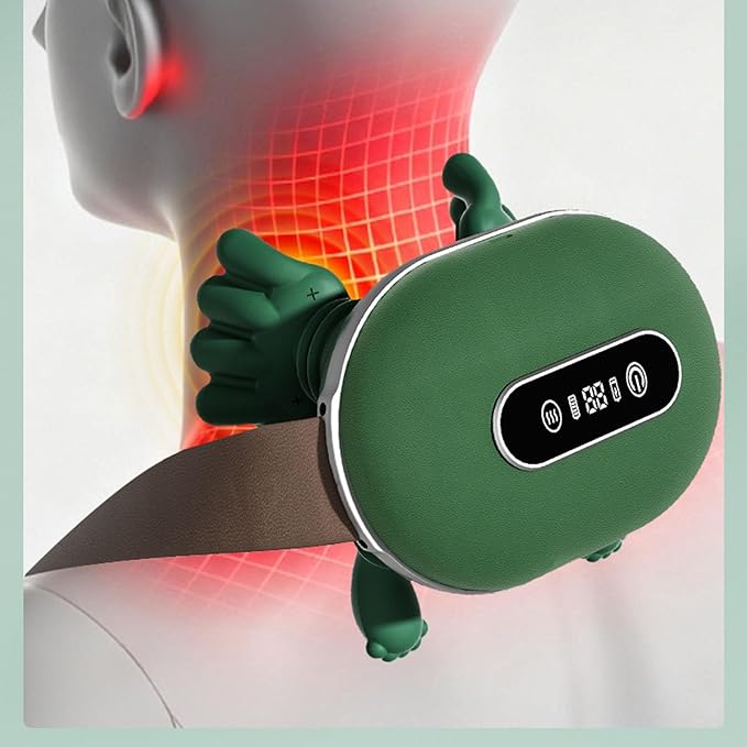 Shoulder and Neck Massager, Bionic Heated Massager, Portable Neck and Back Massager with Fingers, 4D Kneading Massager, Simulates a Real Palm for Pain Relief and Muscle Relax