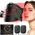 HSA FSA Red Light Therapy for Face, 4-in-1 Colors LED Facial Light Therapy Mask, Dual 2000mAh Rechargeable Light Therapy with Timer for Home Use