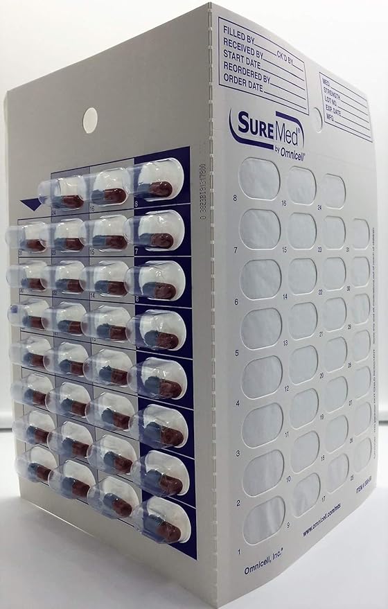 24 Cards 24 Blisters for 31 Day Monthly Cold Seal Vac Pack Pill Storage, Summer Camps, Pharmacists, Cargivers (24)