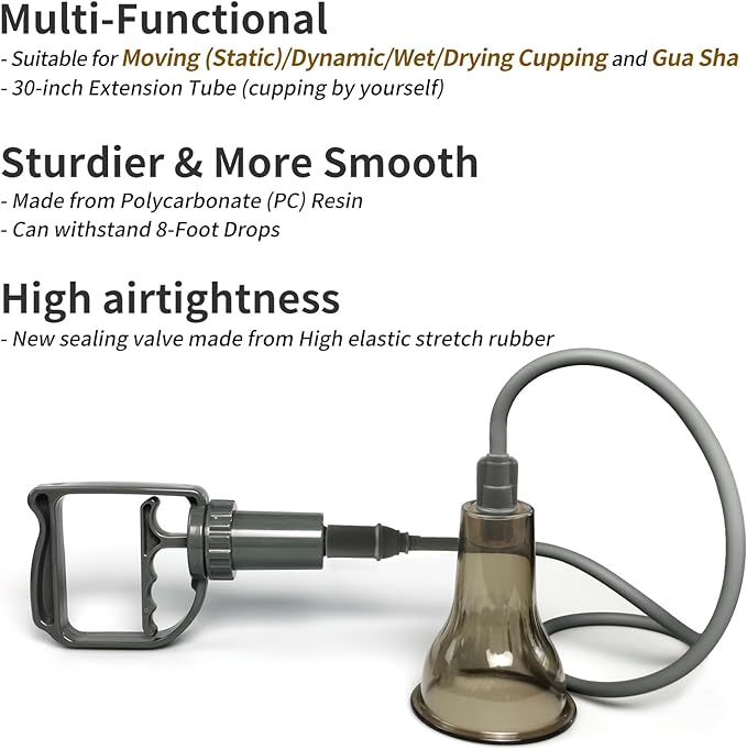 Cupping Set - Cupping Kit for Massage Therapy w/ 12 Cupping Therapy Set for Pain Relief Physical Therapy Body Vacuum Massage Cups with Pump