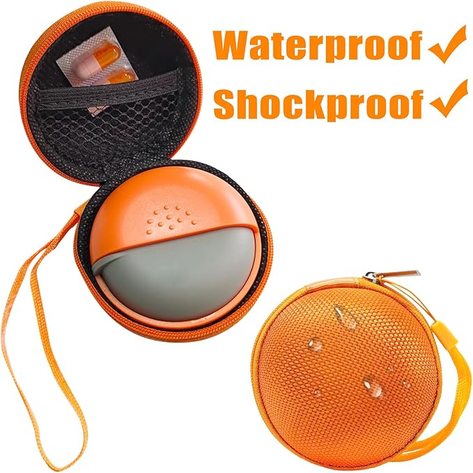 INVODA Travel Pill Organizer Cute Round Pill Box for Purse Compact Medicine Container for Pills, Fish Oil, Vitamins & Supplements