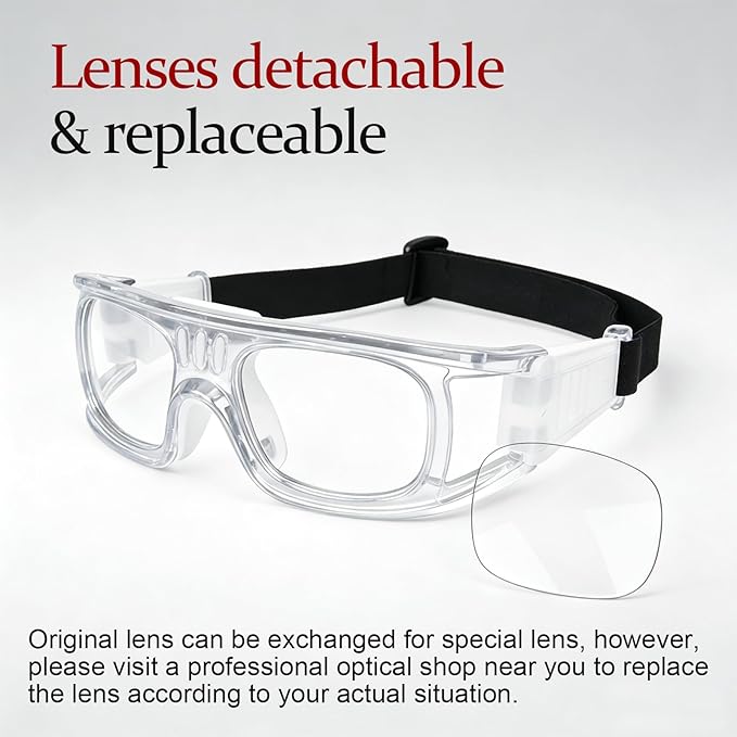 Andux Unisex Sports Glasses Anti Fog Goggles for Basketball Dribbling, Lacrosse, Eye Training LQYJ-01