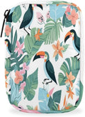 Tropical Toucan Birds Travel Pill Organizer Bag Portable Weekly Pill Box Travel Medicine Organizer 7 Day Pill Case with Zipper for Daily Travel Family Business