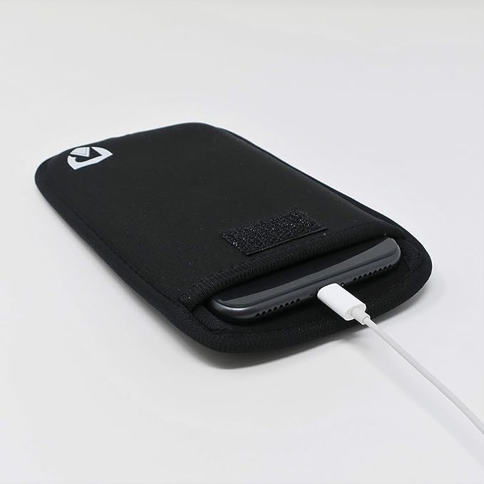 RadiArmor EMF Blocking Cell Phone Sleeve - EMF Blocking Pouch That Fits Most Standard Smartphones - Updated Version (Black, Large)