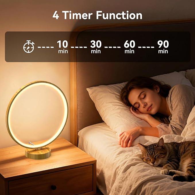 2 in 1 Light Therapy & Desk Lamp - 10000 Lux Sun Lamp with Dual Controls, 4 Timer, Dimmable, 3 Color Temperatures