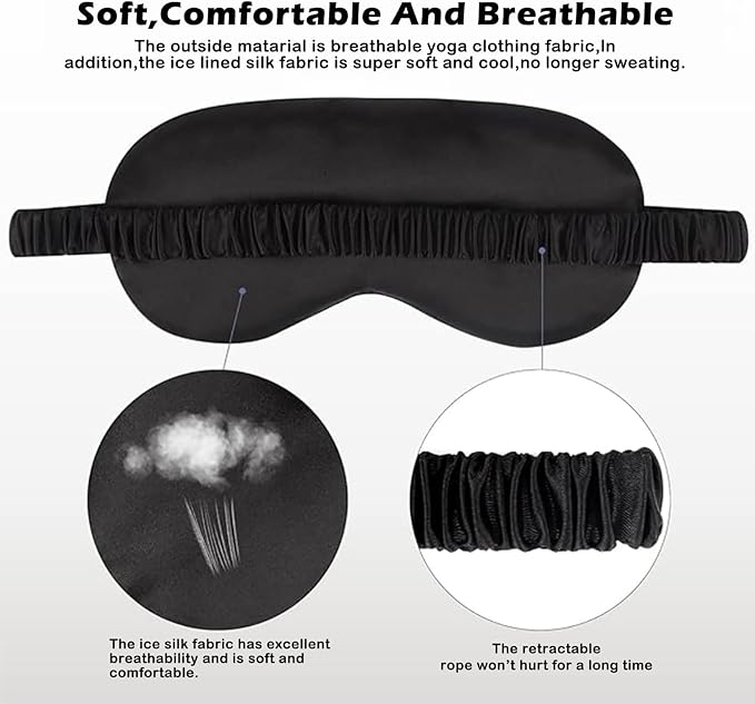 24Pcs Satin Eye Mask Silk Sleep Masks Silky Eyes Cover Blackout Blindfold Eyeshade Scrunchies Hair Ties Travel Wedding Gift