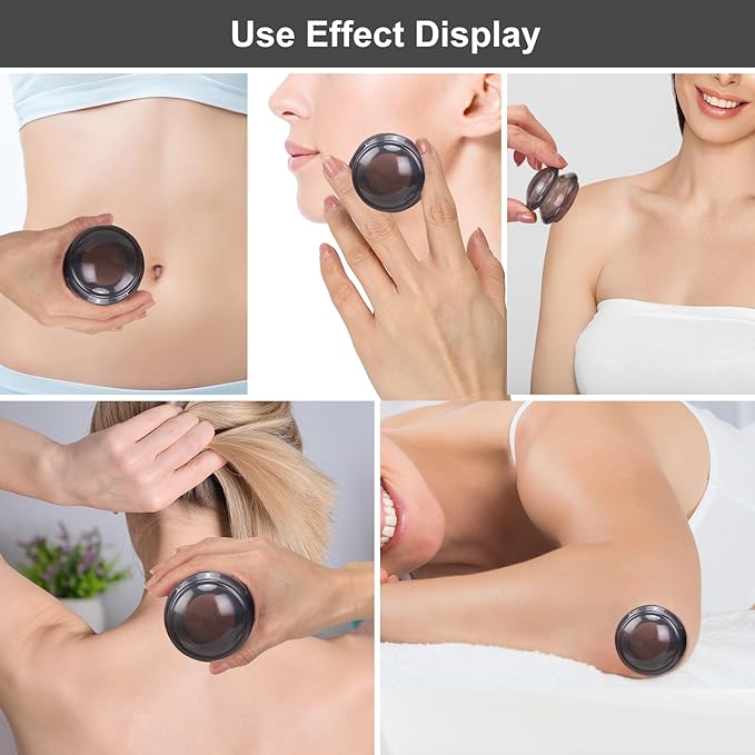 Silicone Cupping Therapy Set, Professional Studio and Home Cupping Set Massage Therapy Cups, Chinese Massage Cups for Cellulite Reduction Cupping Kit,Muscle and Joint Pain Myofascial Cupping Massager