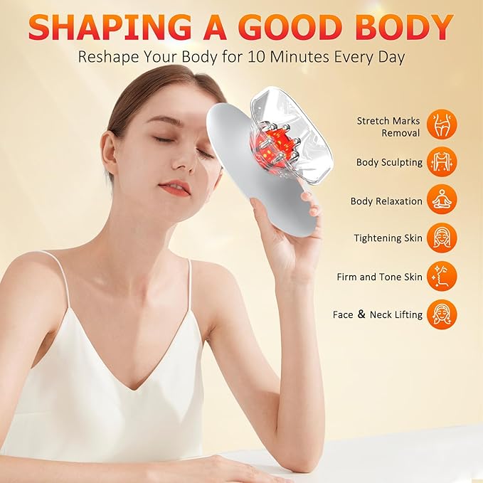 COMEBY Body Sculpting Machine - Professional Cordless Cellulite Massage Tool- Suitable for Belly, Neck, Legs, Hip, Arms