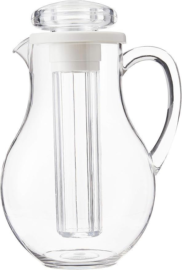 Winco 64oz PC Pitcher w/Ice Tube Core