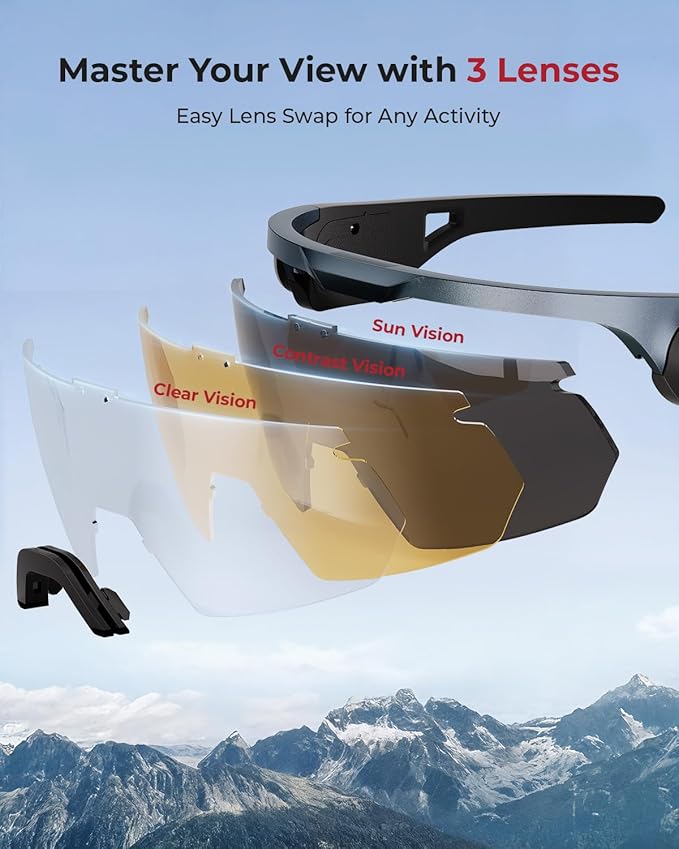 ONNAIS Shooting Glasses with Earplugs - ANSI Z87.1+ Safety Glasses with Detachable NRR 32dB Earplugs, Gifts for Men and Women
