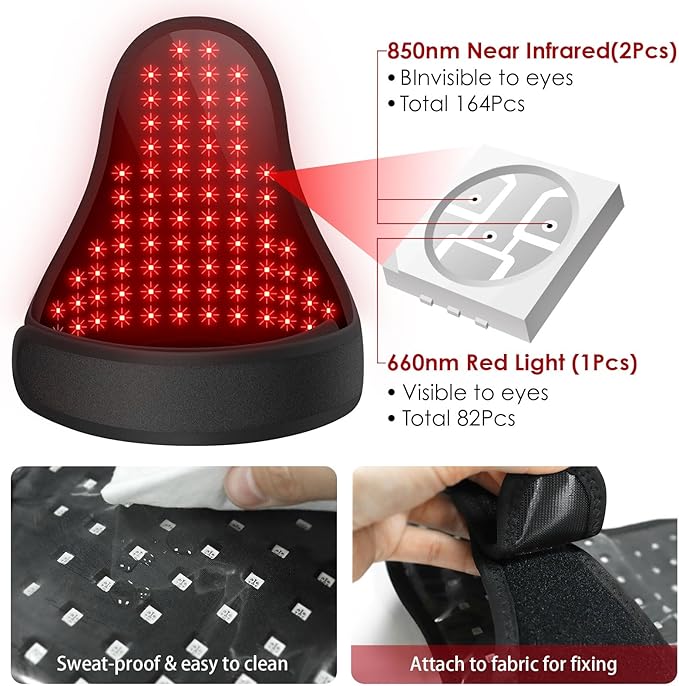 Red Light Therapy Neck and Shoulder Pad,Tap C Charging with 2000 mAh Battery, 660nm&850nm Red Light pad