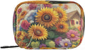 Travel Pill Case Colorful Spring Sunflower and Rose Weekly Small Pill Box 7 Day Pill Box Pill Organizer Bag