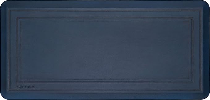 Tempur-Pedic Ultra Comfort Anti-Fatigue Frame Twilight 1' 8" x 3' 6" Kitchen Floor Mat Cushioned Ergonomic Standing Desk Mat Waterproof Non-Skid Foam