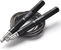 FEECCO Speed Jump Rope - Quick Rope Adjustment, Metal Handles with Silicone Grip