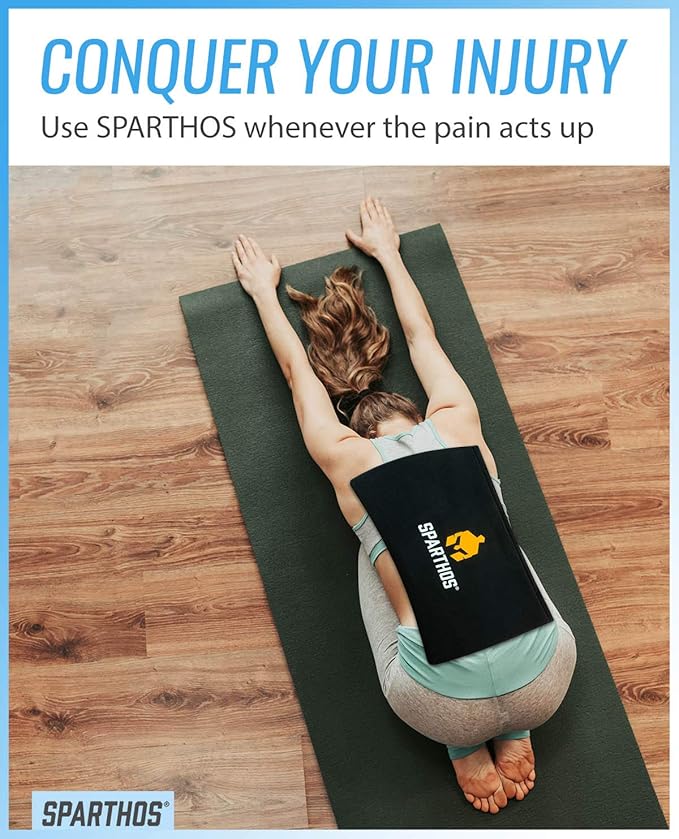 Sparthos Ice Packs for Injuries - Reusable Soft Gel Hot Cold Icepack - Medical First Aid Pain Relief - Bag Flexible Pack - Icing Compress Therapy - Fits Thigh, Back (X-Large + Cover, Pack of 1)