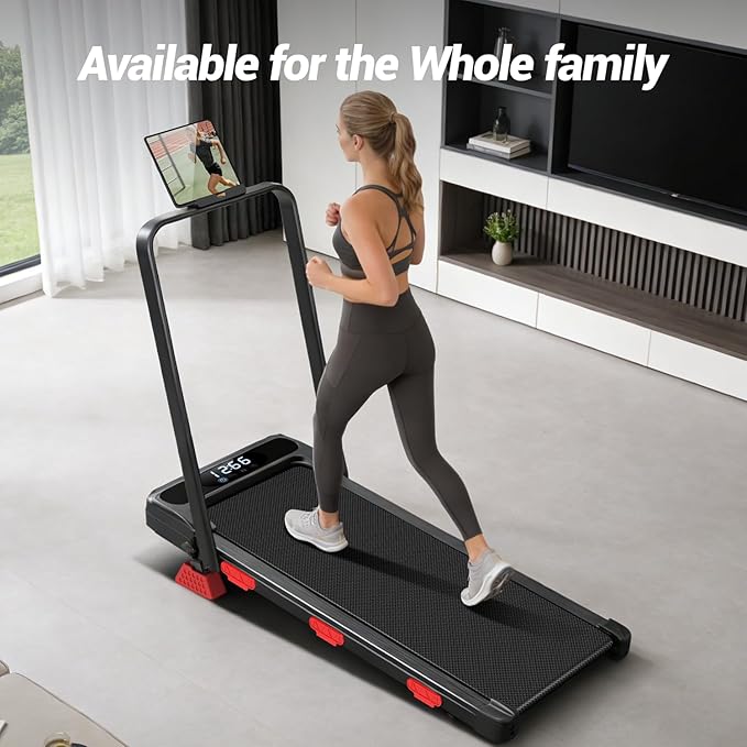 16% Incline 3-in-1 Foldable Walking Pad, 2.5HP Quiet Under Desk Treadmill, 0.6-6.2MPH, 300LB Capacity, Compact Portable Treadmill for Home and Office