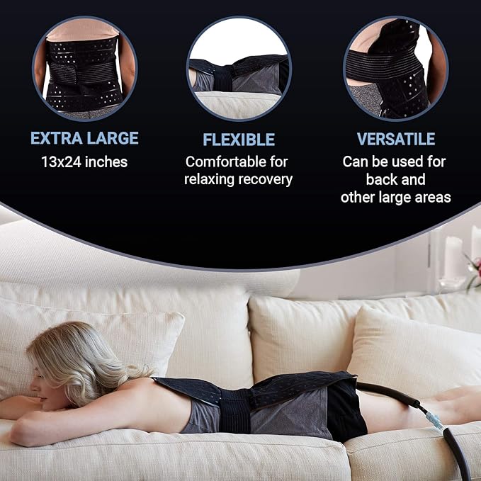 Cold Water Therapy Back Pad for Cryotherapy Unit, Post Surgery and Injury Recovery- Universal Pad Only for Circulating Cryotherapy Ice Machine for Large Areas Such as The Back, Abdomen, and Chest
