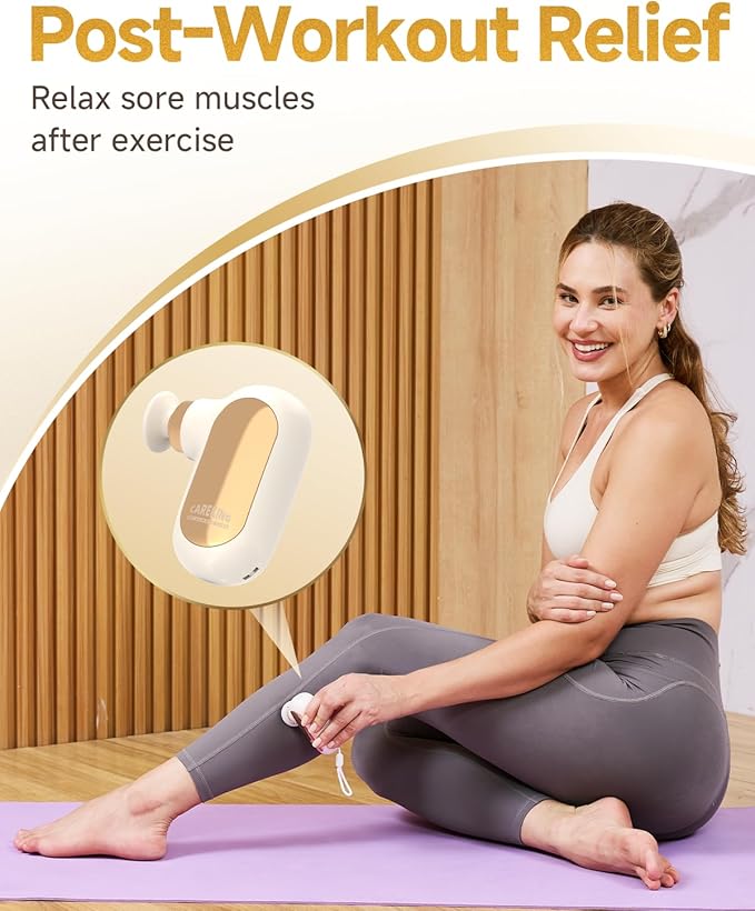 Mini Massage Gun Travel Size, Powerful Small Massage Gun Deep Tissue for Pain Relief, Muscle Massager for Neck Shoulder Thigh Scalp Quiet Pocket Massager, FSA-HSA Eligible
