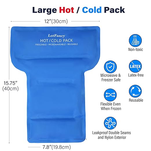 LotFancy Hip Brace with Hot Cold Pack, Hip Ice Pack Wrap for Women and Men, Groin Compression Wrap for Sciatica, Pulled Hamstring, Arthritis, Thigh Injuries, Bursitis Pain Relief
