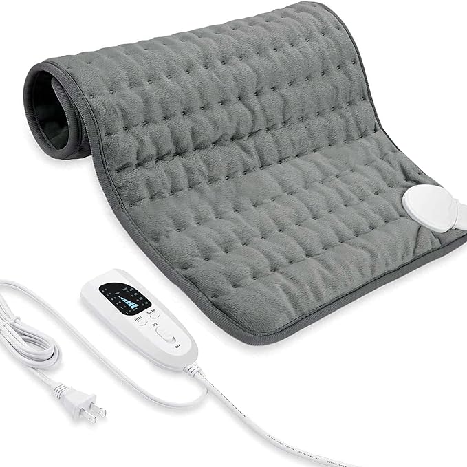 24"X20" Electric Heating pad with 6 Heat Settings, Auto Shut Off, Dark Gray Dry Electric Heating for Back Neck Knee Arms Legs Shoulder Heat Pads for Christmas Birthday Father's Day Mother's Day