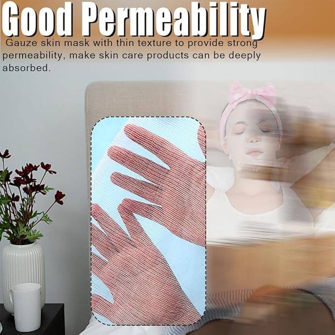100Pcs Gauze for High Frequency Wand Strong Water Absorption Soft Frequency Face Pads Face Gauze
