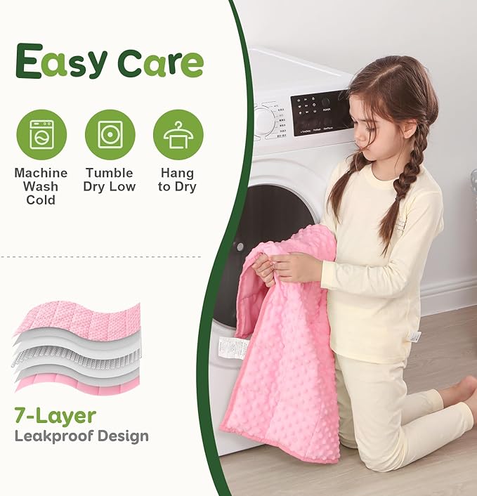 Sivio Weighted Lap Blanket, Minky Dots Weighted Blanket,Soft and Cozy Cooling Heavy Blanket, Calm and Nap, School and Home,2lbs 20 x 30inches, Pink