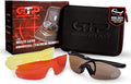 GuardTech Plus Shooting Glasses for Men and Women - ANSI Z87.1 Interchangeable Eye Protection - Shooting Safety Gear - 100% UV, Anti-Fog, Anti-Scratch Swappable Lenses Firing Range Glasses