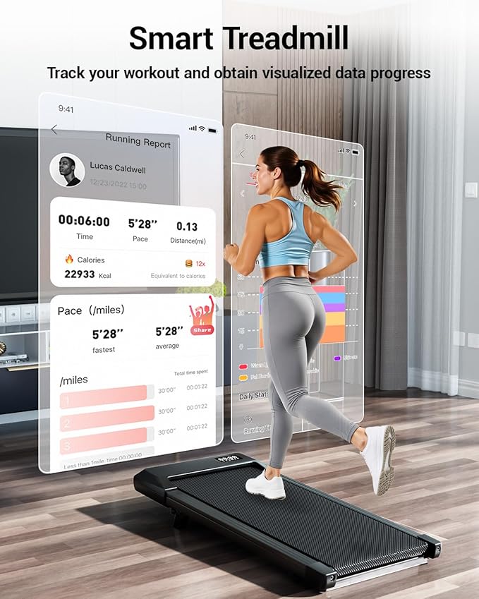Superun Walking Pad with 6% Incline, Under Desk Treadmill for Home Office, 3 in 1 Portable Walking pad Treadmill with Remote Control and LED Display, 2.5HP Quiet Mini Treadmills, 300 lbs Capacity