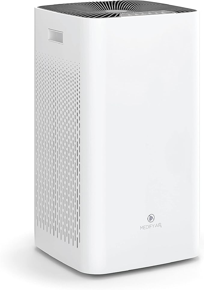 Medify MA-112 Air Purifier V3.0 with True HEPA H13 Filter | 5,948 ft² Coverage in 1hr for Smoke, Wildfires, Odors, Pollen, Pets | Quiet 99.9% Removal to 0.1 Microns | White, 1-Pack