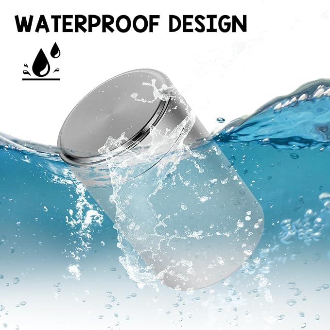 Portable Metal Small Pill Case, Round Aluminium Alloy Pill Holder Pocket Small Pill Box Waterproof Medicine Organizer Bottle Container for Travel Outdoor Vitamin Fish Oils(Silver)