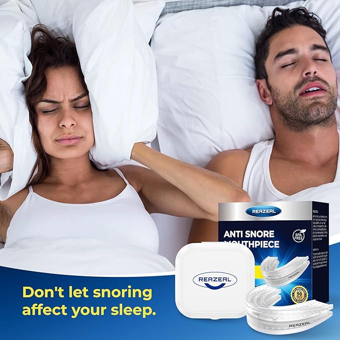 Anti Snore Mouthpiece – Adjustable Intraoral Device Designed to Help Reduce Snoring for Adults (18+) (Clear)