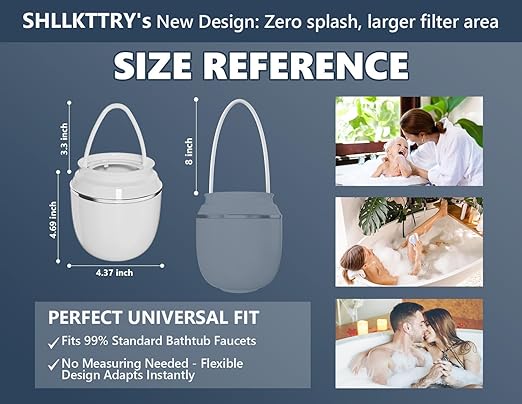 Bath Water Filter for Tub Faucet-10 Stages Bathtub Filter-2,500 Gallons of Filtration, KDF Remove contaminants, Chlorineand Fluoride, Hard Water Softener,Protects Skin,Hair & Nails(Deluxe Edition)