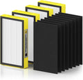 4 Pack FLT4100 Replacement Filter E for Guardian AC4100, AC4100CA, AC4150BL, AC4150PCA, AC4150P, 4 Filter & 8 Activated Carbon Filter